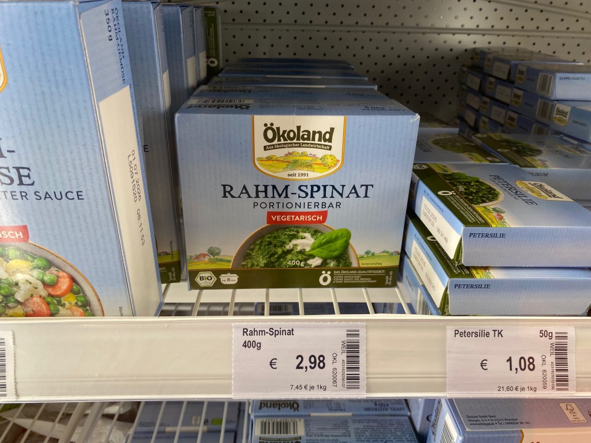 Tiefkühl-Rahmspinat und Thunfischdosen